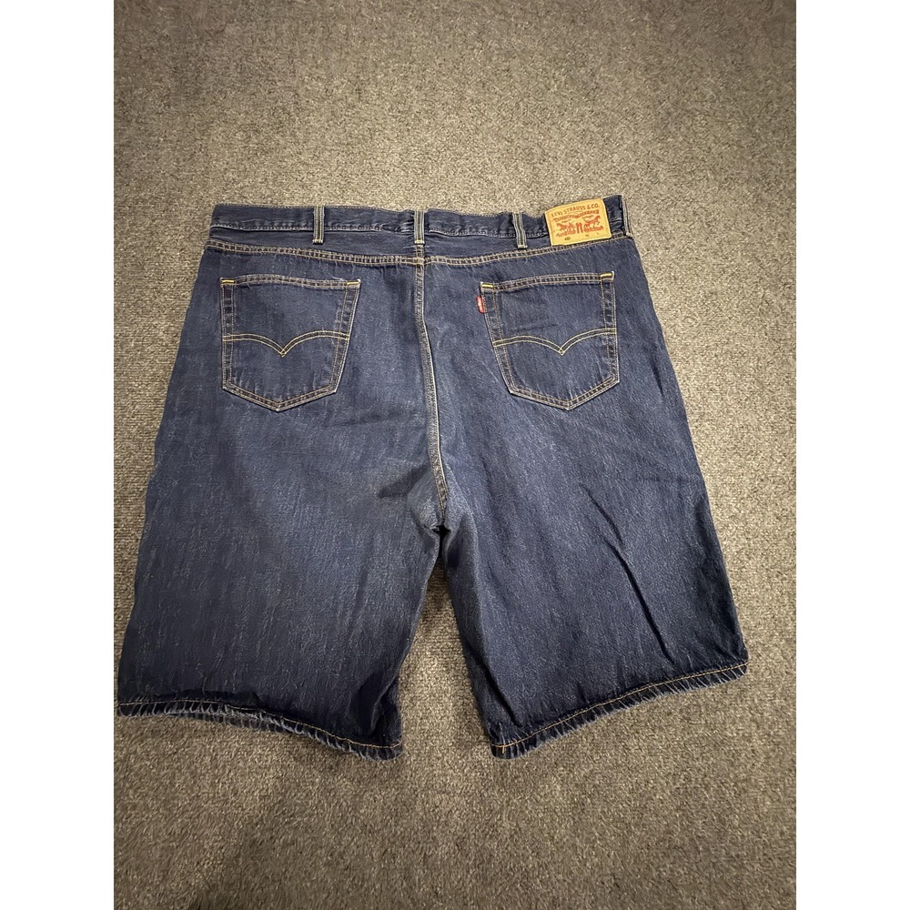 Levis 469 Shorts Mens 46 Blue Denim Dark Wash Relaxed Fit Jean Jorts Casual